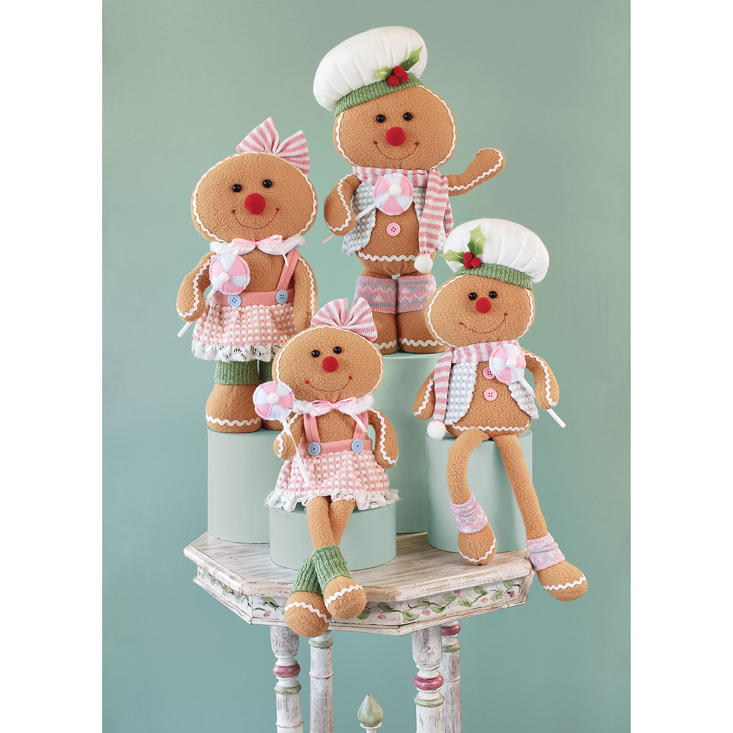 The Holiday Aisle Decor Plush Gingerbread Family Wayfair